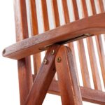 Chaises pliables de jardin lot de 2 Bois solide d'acacia Marron – Image 4