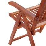 Chaises pliables de jardin lot de 2 Bois solide d'acacia Marron – Image 6