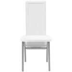 Jeu de salle à manger 5 pcs Blanc – Image 4