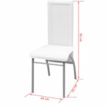 Jeu de salle à manger 5 pcs Blanc – Image 7