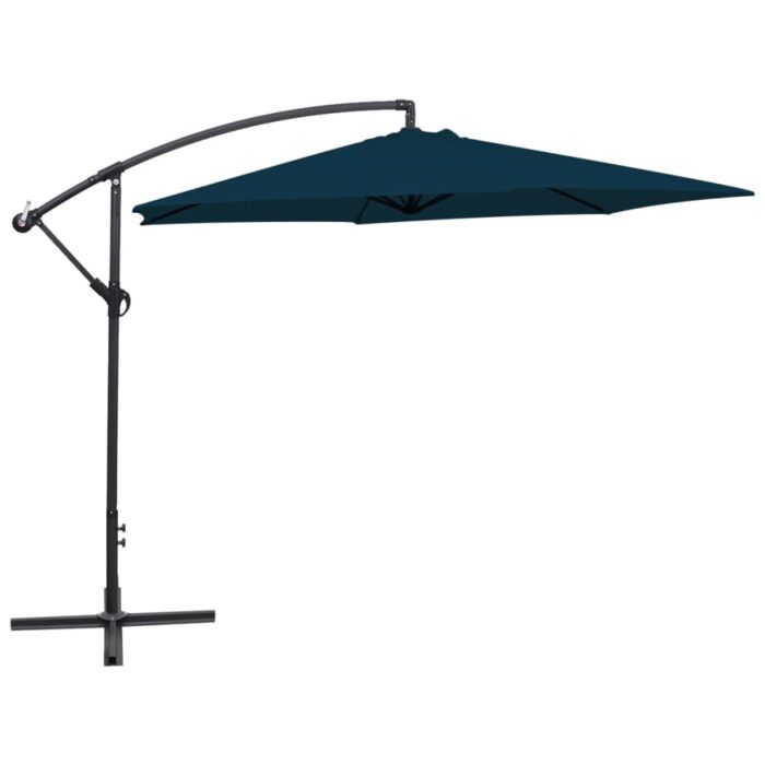 Parasol de jardin en porte-à-faux 3 m bleu – Image 1