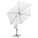 Parasol de jardin en porte-à-faux 3 m blanc sable – Image 2