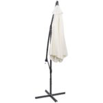 Parasol de jardin en porte-à-faux 3 m blanc sable – Image 3