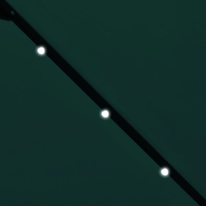 Parasol de jardin en porte-à-faux avec LED 3 m vert – Image 2