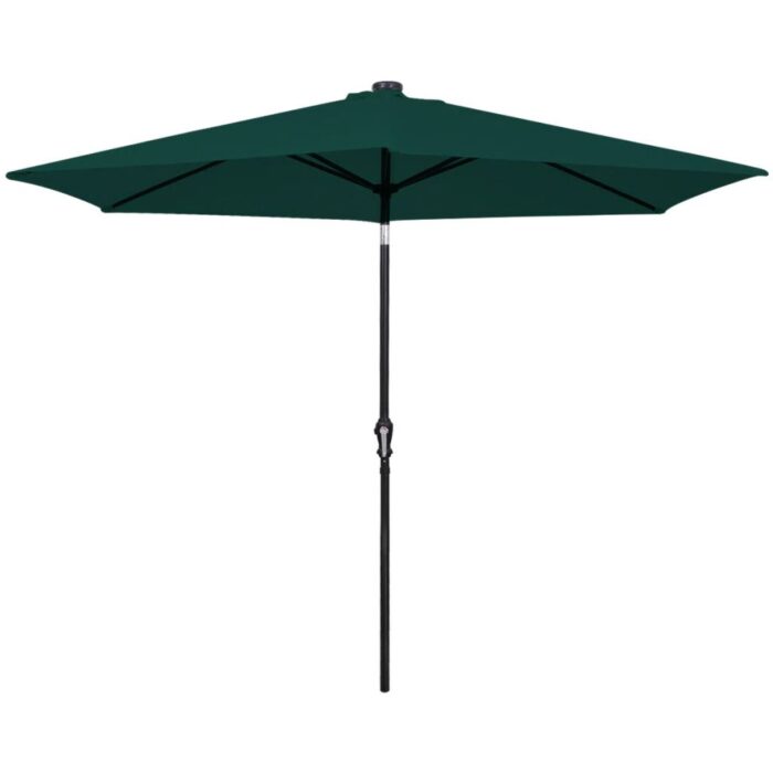 Parasol de jardin en porte-à-faux avec LED 3 m vert – Image 5