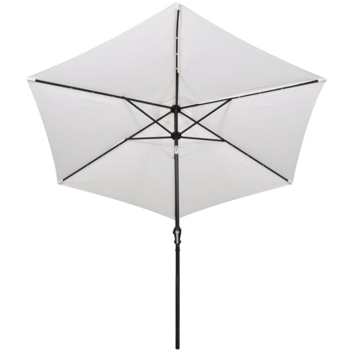 Parasol de jardin en porte-à-faux avec LED 3 m blanc sable – Image 4
