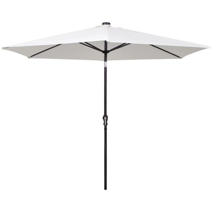 Parasol de jardin en porte-à-faux avec LED 3 m blanc sable – Image 5