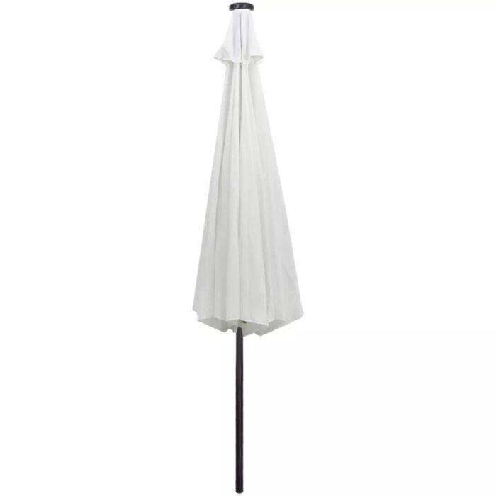 Parasol de jardin en porte-à-faux avec LED 3 m blanc sable – Image 6