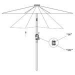 Parasol de jardin en porte-à-faux avec LED 3 m blanc sable – Image 8