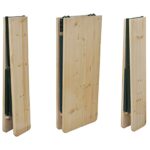 Table de brasserie pliable avec 2 bancs 220 cm Bois de sapin – Image 4