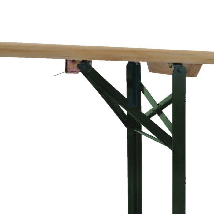 Table de brasserie pliable avec 2 bancs 220 cm Bois de sapin – Image 5