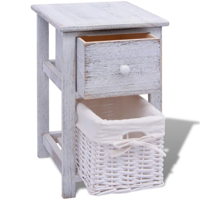 Table de chevet Bois Blanc – Image 2