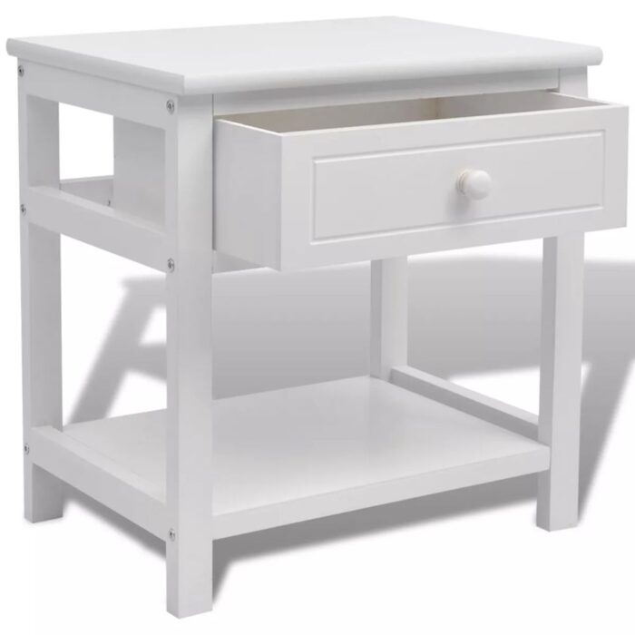 Table de chevet Bois Blanc – Image 2