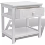 Table de chevet 2 pcs Bois Blanc – Image 2