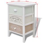 Armoire de rangement en style français 3 tiroirs Bois – Image 4