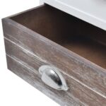 Table de chevet 2 pcs Marron et Blanc – Image 4