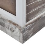 Table de chevet 2 pcs Marron et Blanc – Image 5