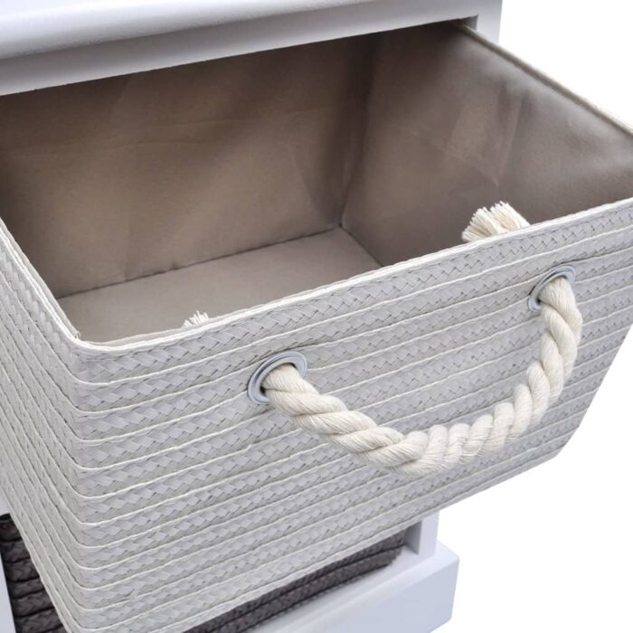 Banc de rangement 6 tiroirs Bois – Image 3