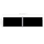 Auvent latéral rétractable Noir 160 x 600 cm – Image 9