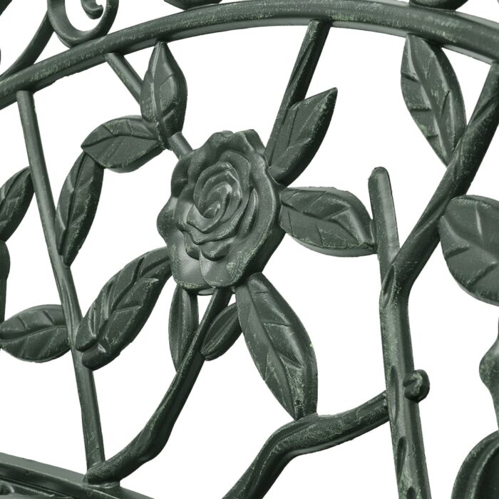 Banc de jardin 100 cm Aluminium coulé Vert – Image 2