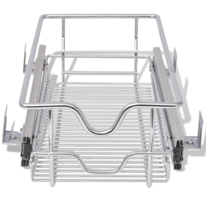 Panier en treillis métallique 2 pcs 300 mm Argenté – Image 2