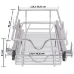 Panier en treillis métallique 2 pcs 300 mm Argenté – Image 6