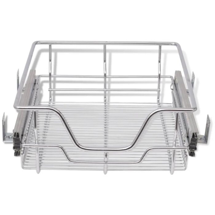 Panier en treillis métallique 2 pcs 400 mm Argenté – Image 2