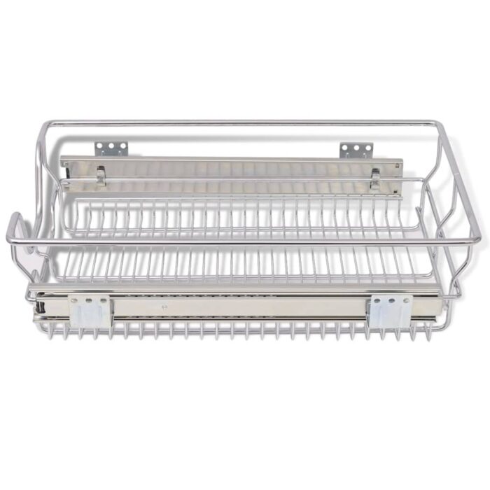 Panier en treillis métallique 2 pcs 400 mm Argenté – Image 3
