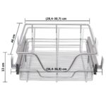 Panier en treillis métallique 2 pcs 400 mm Argenté – Image 6
