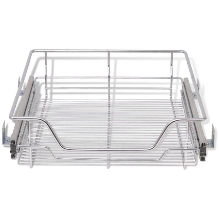 Panier en treillis métallique 2 pcs 500 mm Argenté – Image 2