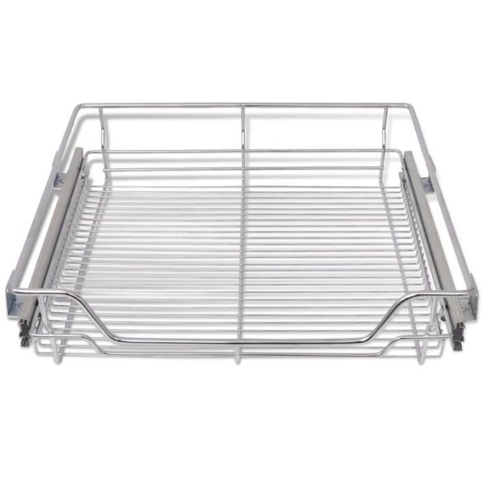 Panier en treillis métallique 2 pcs 600 mm Argenté – Image 2