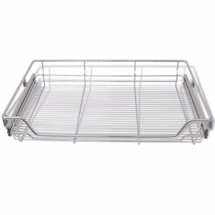 Panier en treillis métallique 2 pcs 800 mm Argenté – Image 2