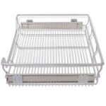 Panier en treillis métallique 2 pcs 800 mm Argenté – Image 3