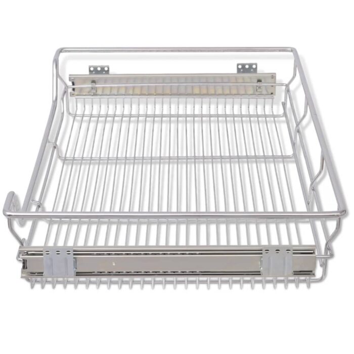 Panier en treillis métallique 2 pcs 800 mm Argenté – Image 3