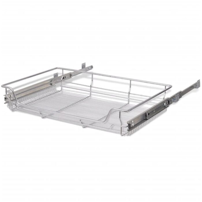 Panier en treillis métallique 2 pcs 800 mm Argenté – Image 4