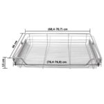 Panier en treillis métallique 2 pcs 800 mm Argenté – Image 6