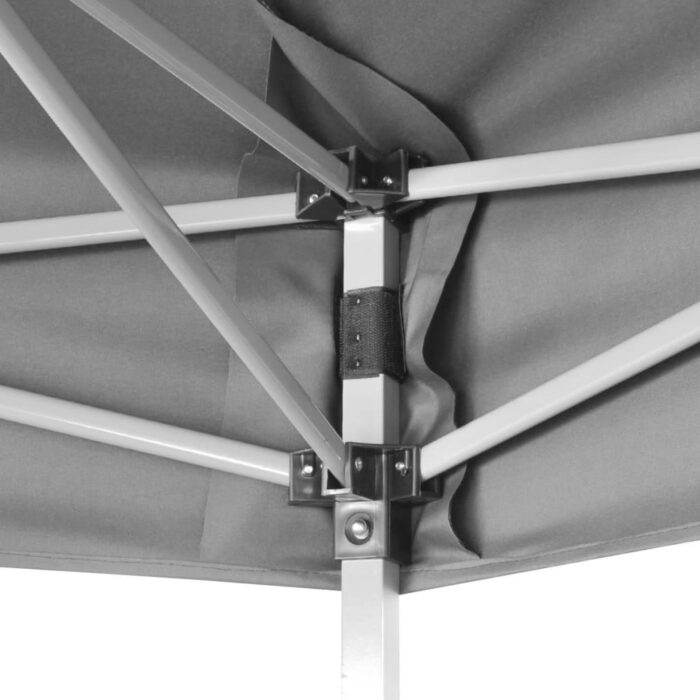 Chapiteau hexagonal pliable Gris 3,6x3,1 m – Image 5