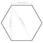Chapiteau hexagonal pliable Gris 3,6x3,1 m – Image 7