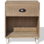 Tables de chevet 2 pcs marron bois massif – Image 2