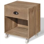 Tables de chevet 2 pcs marron bois massif – Image 3