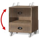 Tables de chevet 2 pcs marron bois massif – Image 6