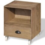 Tables de chevet 2 pcs marron bois massif – Image 8