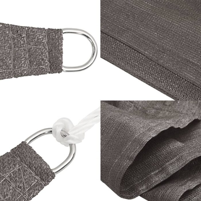 Parasol en PEHD triangulaire 3,6 x 3,6 x 3,6 m Anthracite – Image 5