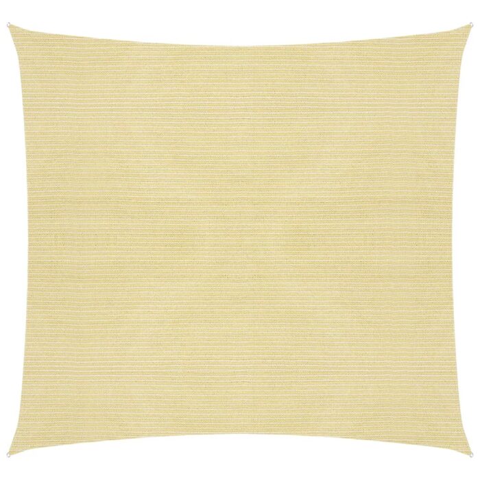 Parasol en PEHD carré 3,6 x 3,6 m Beige – Image 4