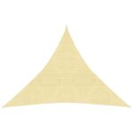 Parasol en PEHD triangulaire 3,6x3,6x3,6 m Beige – Image 2