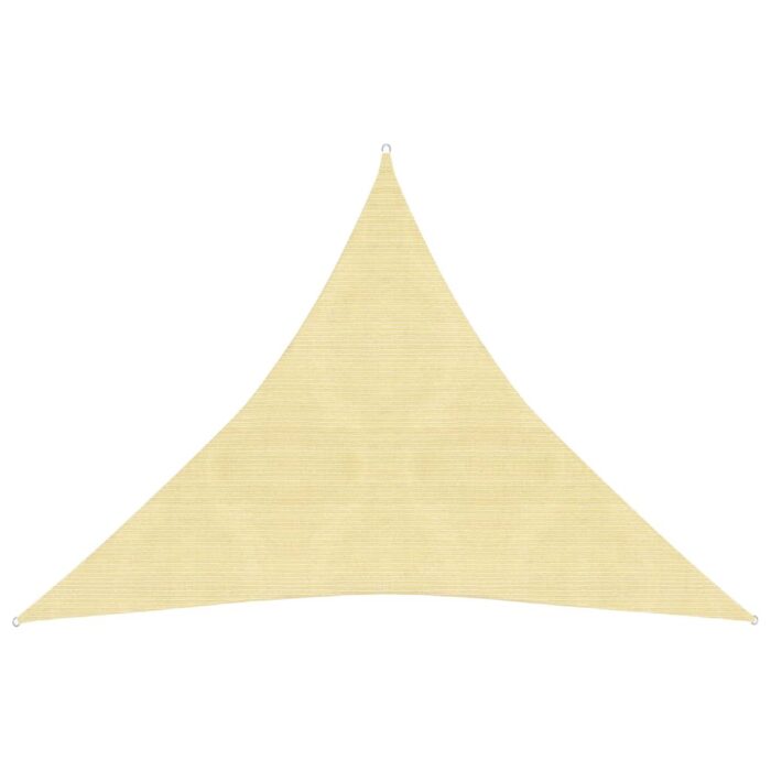 Parasol en PEHD triangulaire 3,6x3,6x3,6 m Beige – Image 2