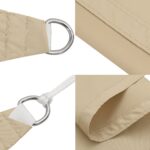 Parasol en tissu oxford carré 3,6 x 3,6 m beige – Image 5