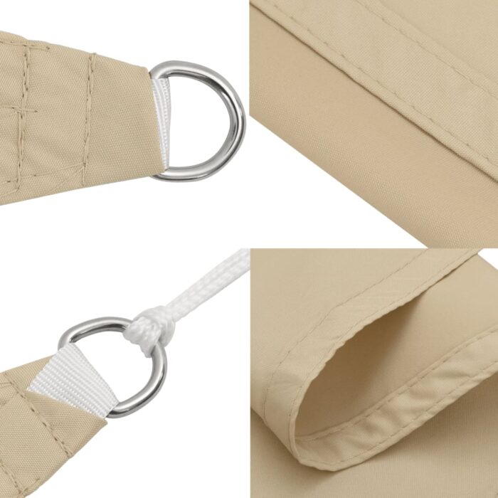 Parasol en tissu oxford carré 3,6 x 3,6 m beige – Image 5