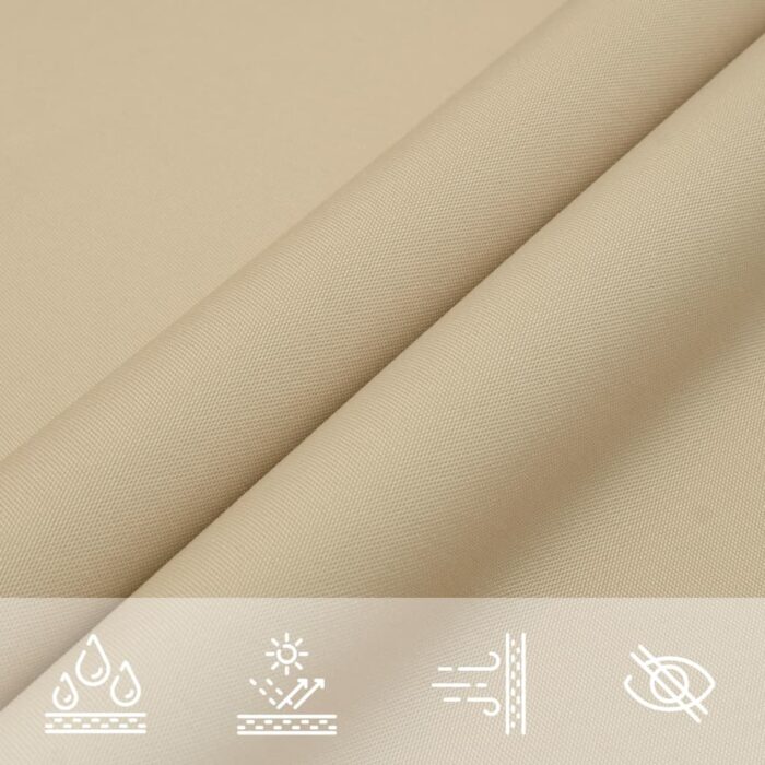 Parasol en tissu oxford carré 3,6 x 3,6 m beige – Image 6