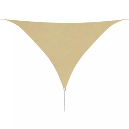 Voile de parasol tissu oxford triangulaire 3,6x3,6x3,6 m beige
